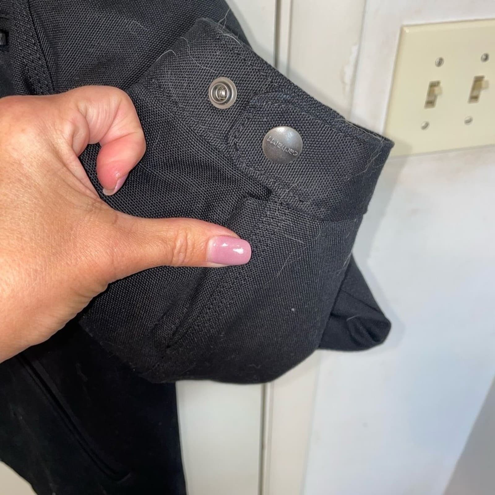 New Carhartt J01 DUCK Detroit JACKET coat black blanket lined work utility sz L thumbnail 2