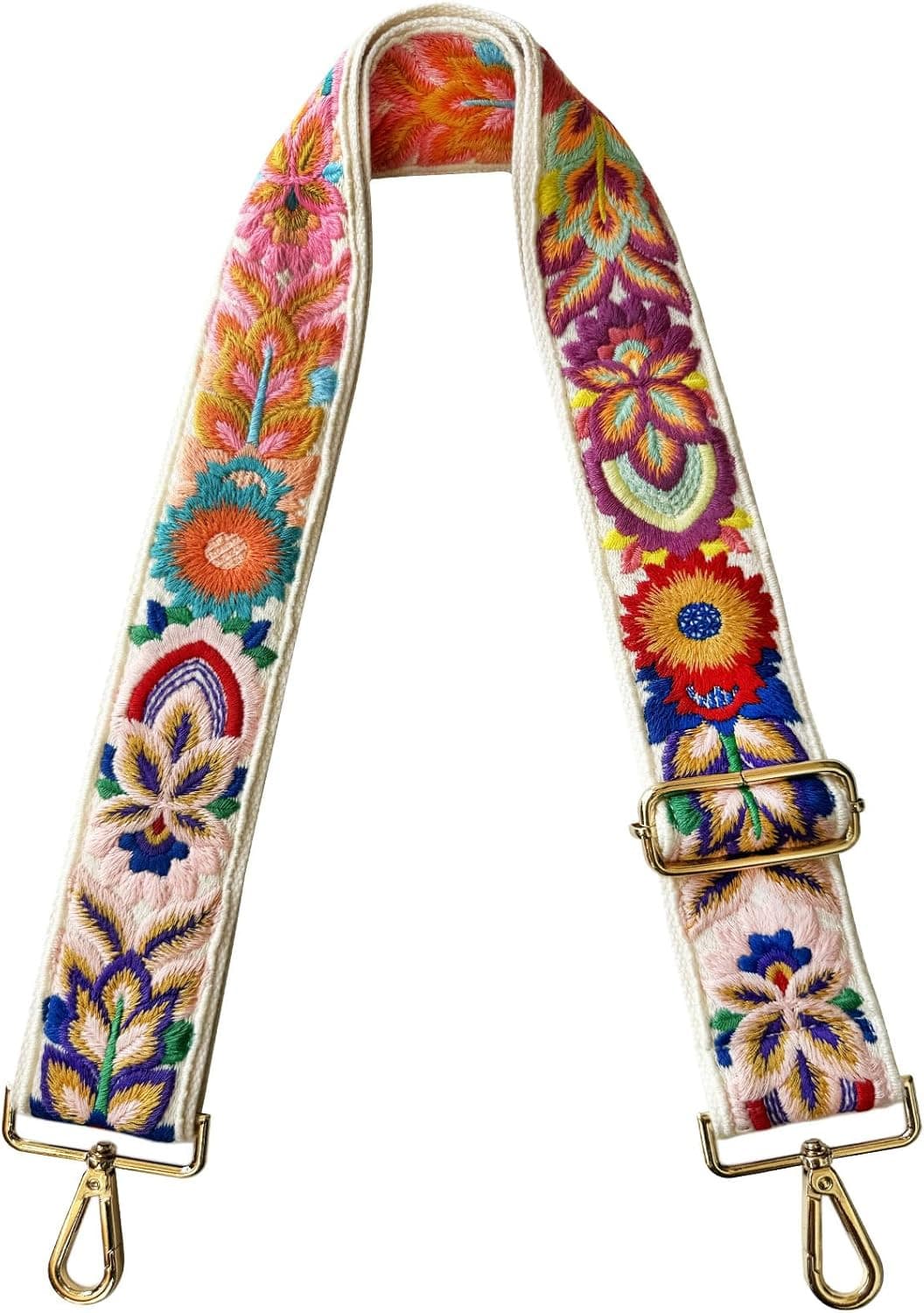 Embroidery Flower Purse Strap Replacement Crossbody for Handbags Women Guitar St