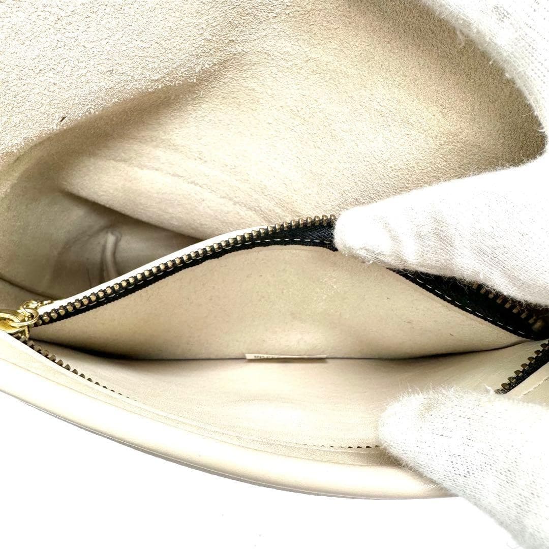 COACH 306 Vintage Shoulder Bag Turnlock Leather Irovy Gold Hardware From Japan thumbnail 22