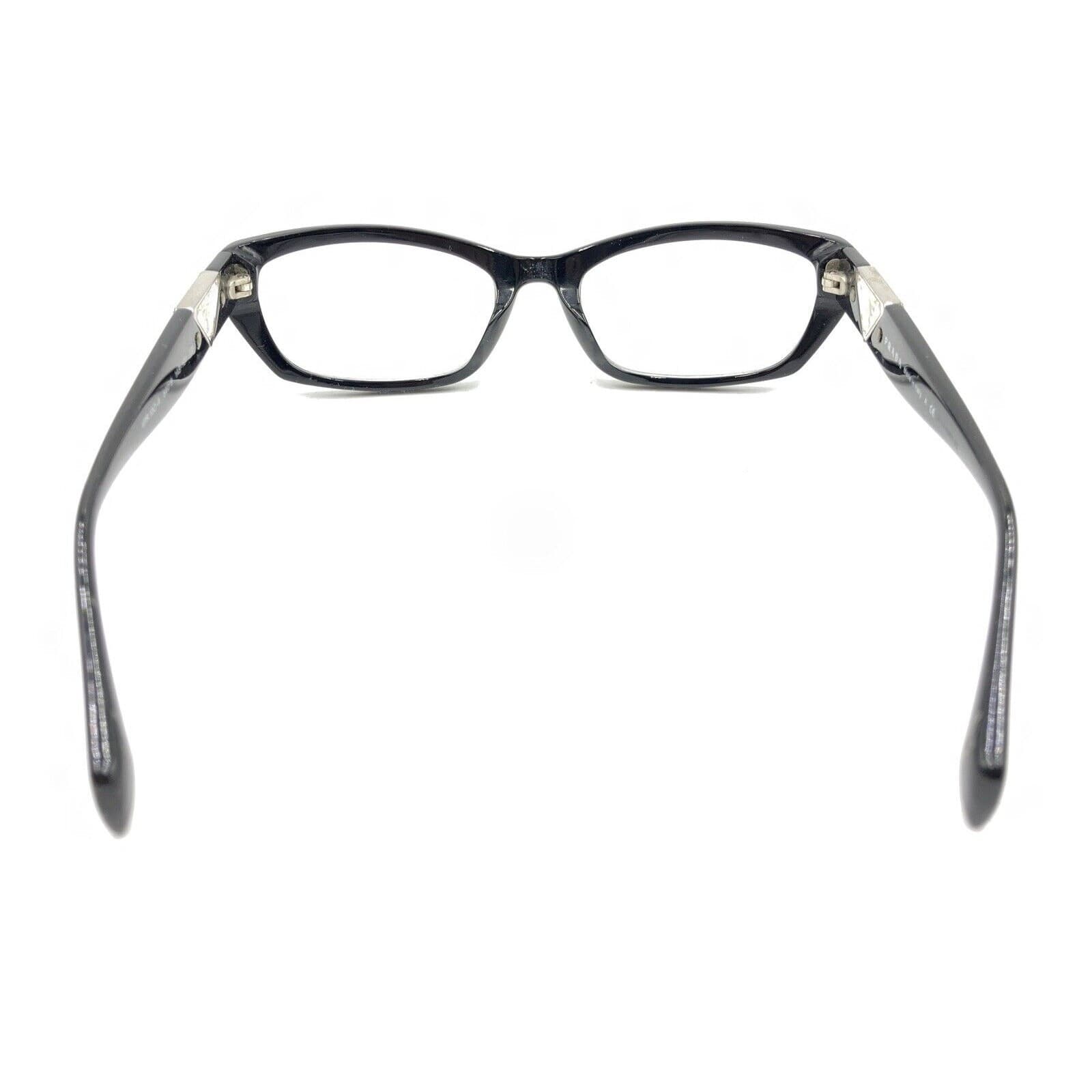 Prada VPR 10O-A 1AB-1O1 Black Rectangle Eyeglasses Frames 54-18 135 Italy thumbnail 5