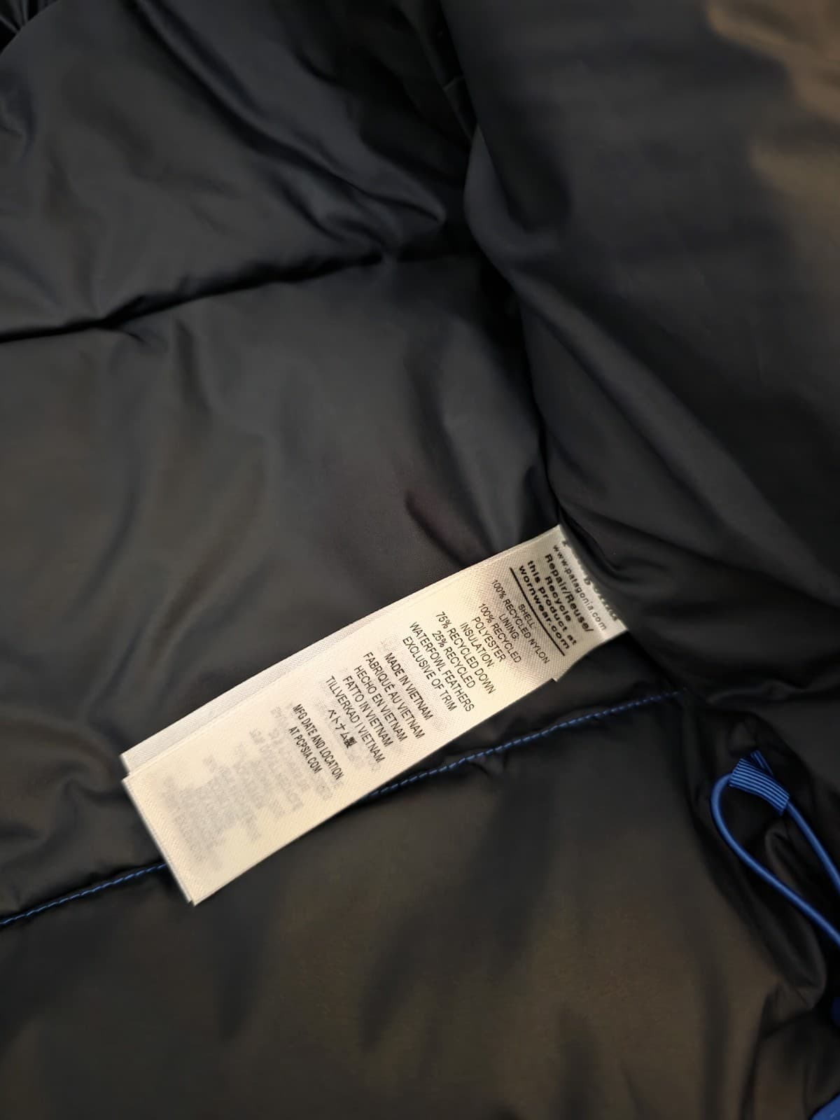 Patagonia Downdrift Jacket Down Insulated Coat Puffer Endless Blue Mens Sz L NWT thumbnail 9