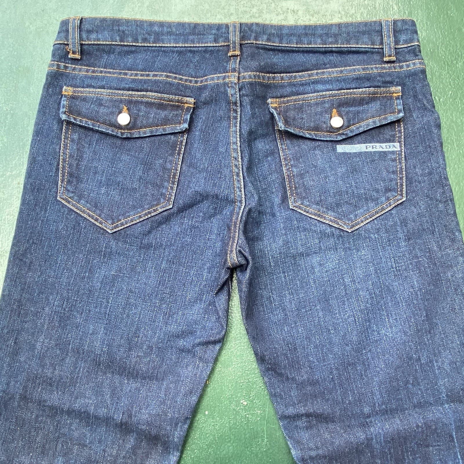 Vintage Prada Jeans Women’s Size 30 Straight Pedal Pusher Calf Zip Cropped Italy thumbnail 6