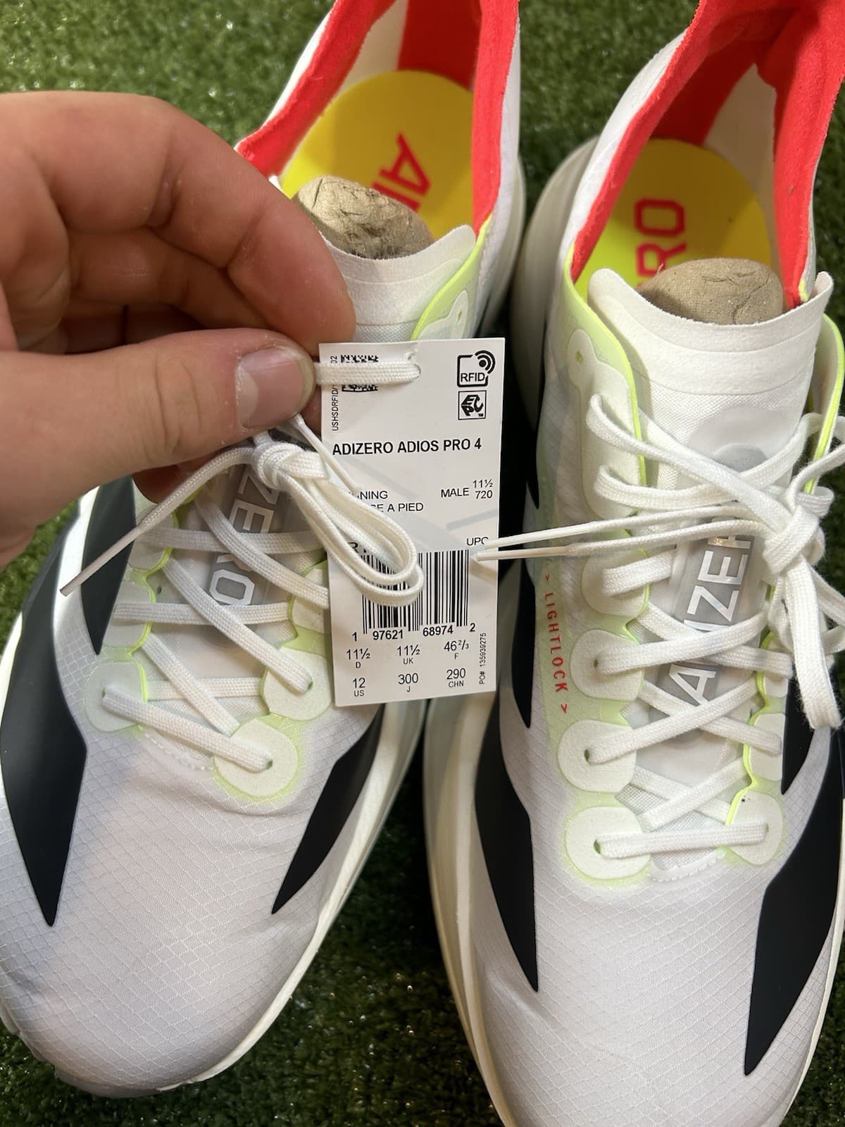 Size 12 - adidas Adizero Adios Pro 4 Men’s Road Running Shoes White Black Red thumbnail 3