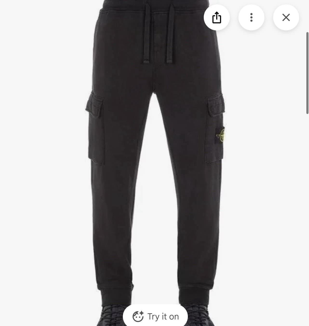 STONE ISLAND 64720 brushed cotton fleece sweat pants in BLACK Size XLARGE