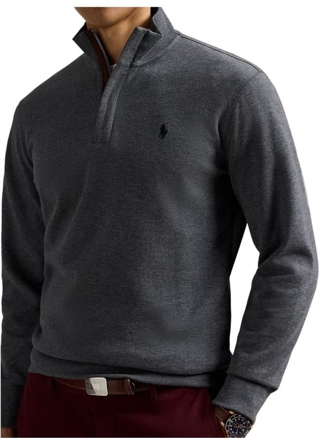POLO RALPH LAUREN Men's Luxury Jersey Quarter-Zip Pullover Sweater