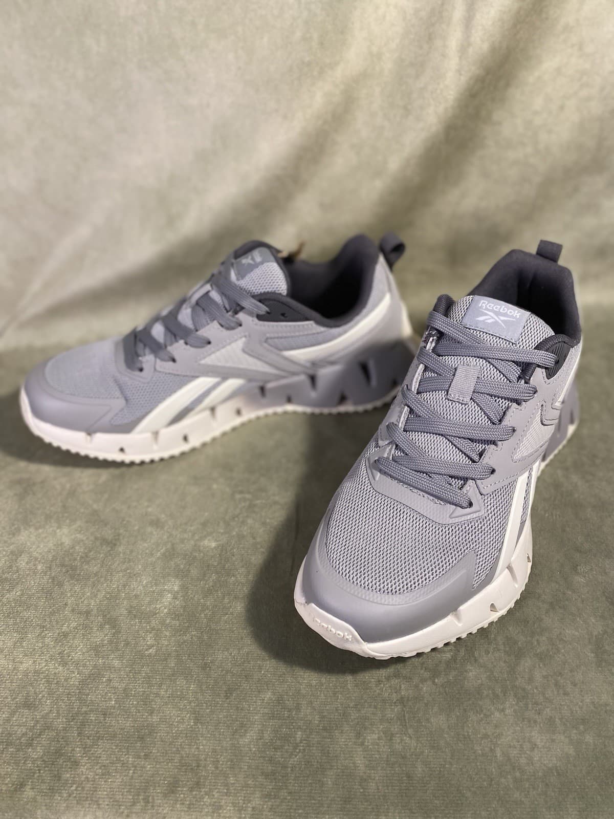 Reebok Zig Vector Mens Shoes Lt Grey/Med Grey/Natural Men's sz 8