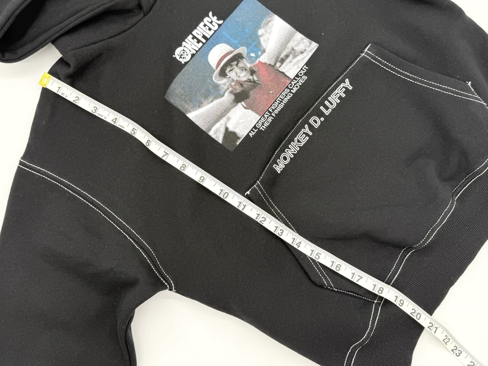 NWT Zara Big Boys Netflix One Piece Black Fleece Hooded Pullover Sweatshirt 9-10 thumbnail 5