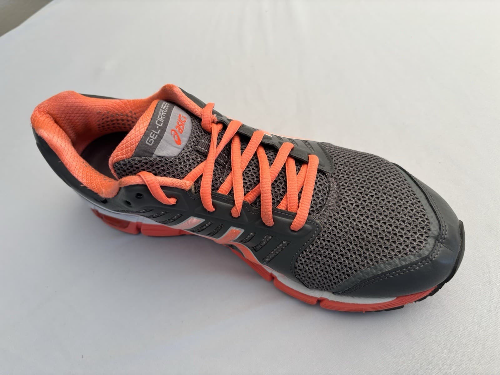 ASICS GEL-Cirrus33 Men's Gray Orange Mesh Lace Up Running Sneakers Low Top thumbnail 6