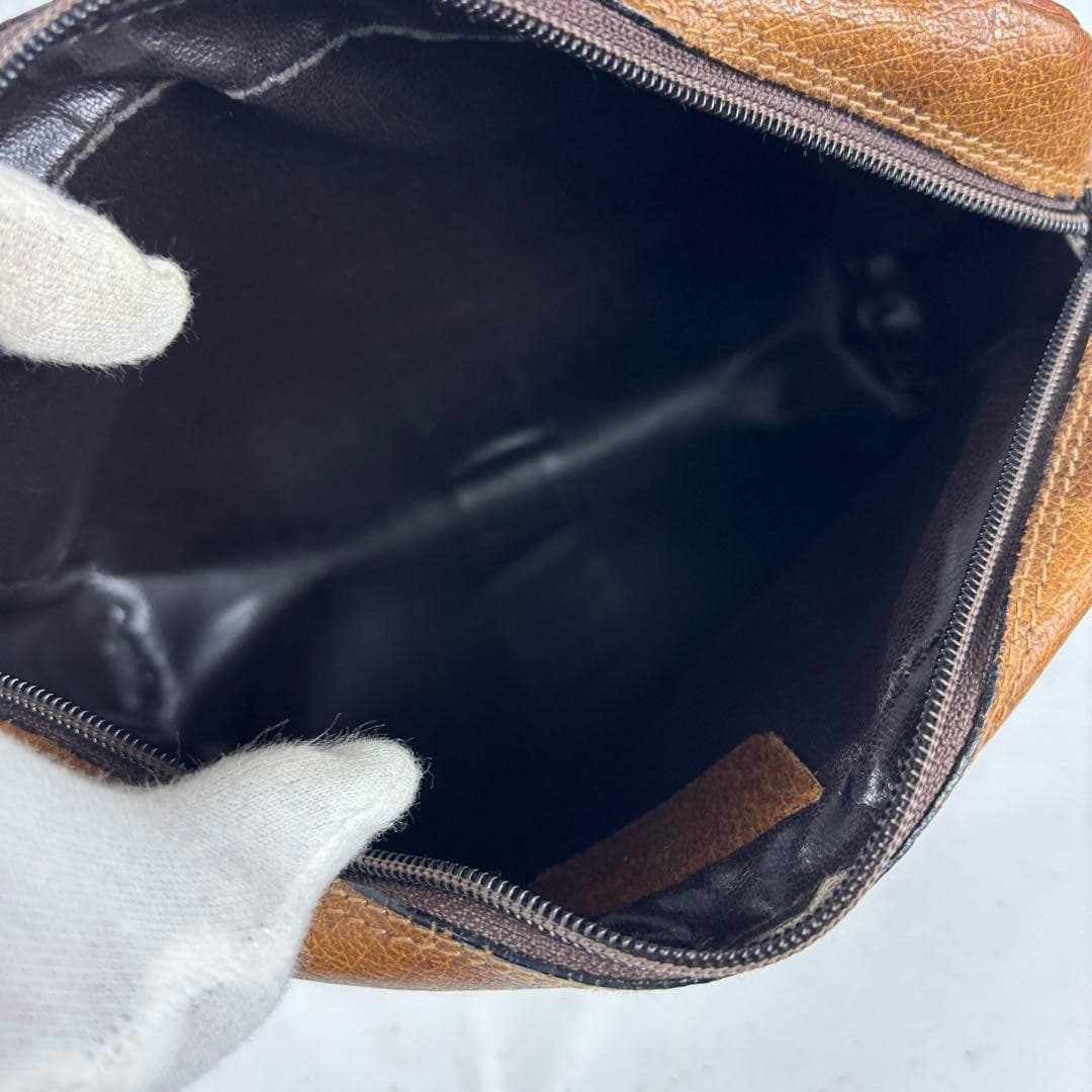 GUCCI Sherry Line GG Beige Clutch Bag Second Leather Vintage Logo from Japan PVC thumbnail 13