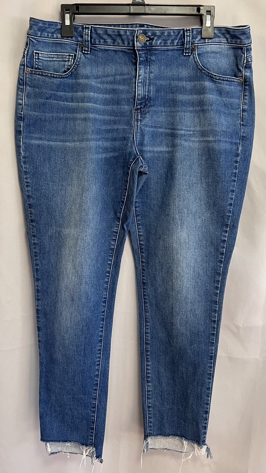 Michael Michael Kors Womens Blue Mid-Rise Izzy Skinny Leg Jeans Size 12