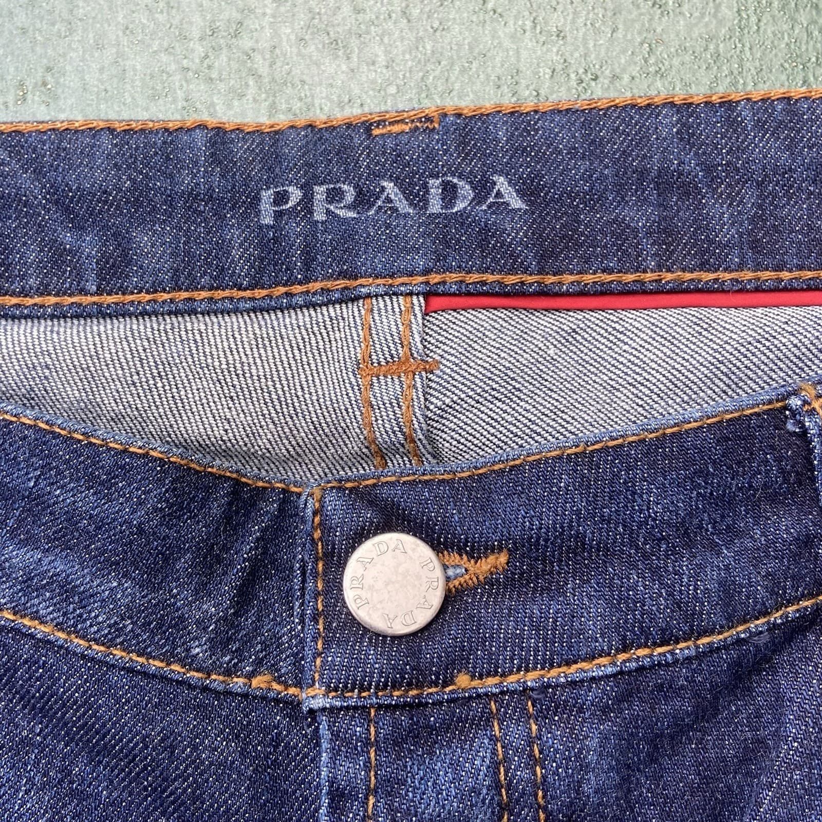 Vintage Prada Jeans Women’s Size 30 Straight Pedal Pusher Calf Zip Cropped Italy thumbnail 13