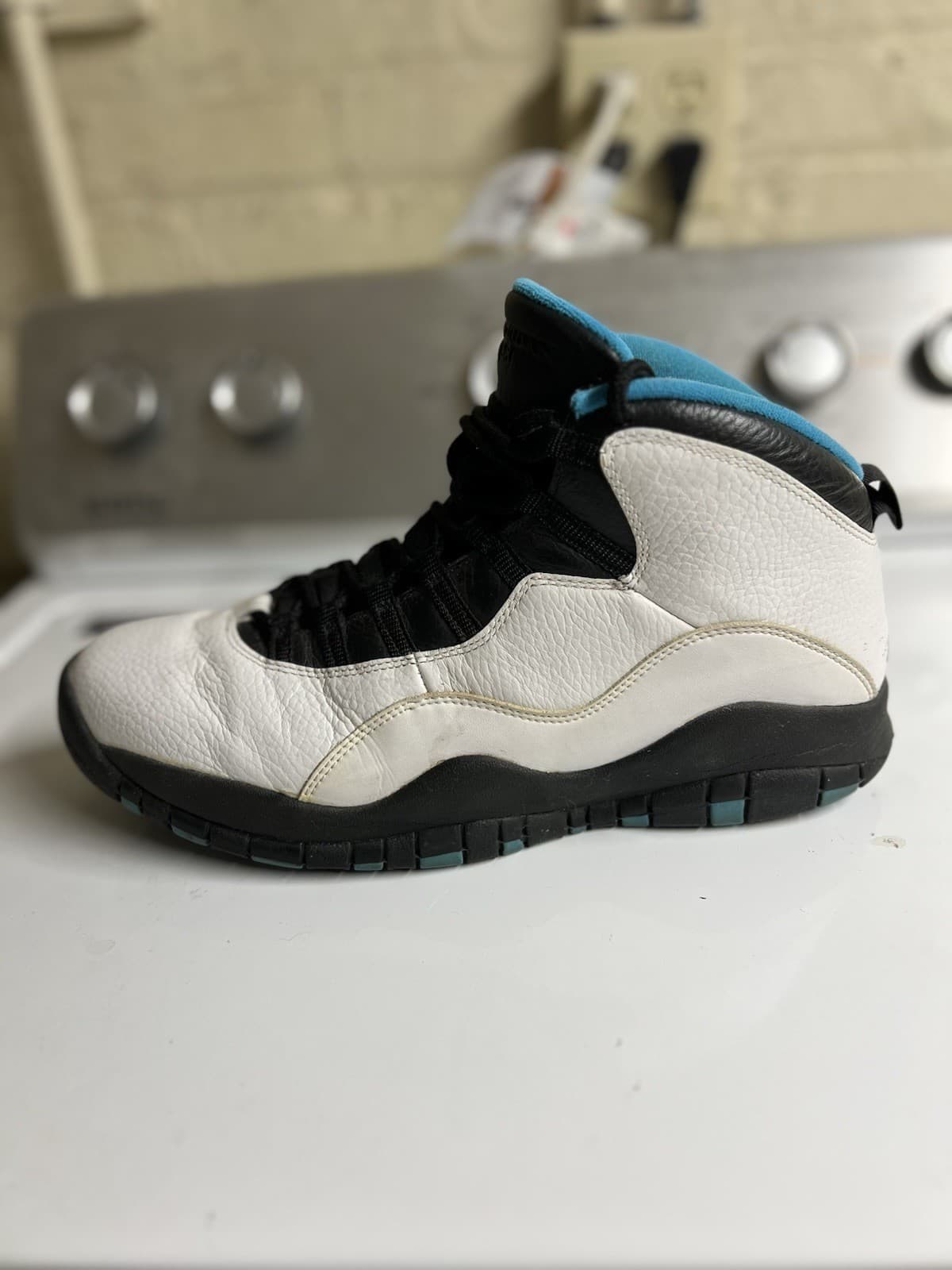 Jordan 10 Retro Powder Blue 2014 White Black Men’s With Original Box, Size 12 thumbnail 4
