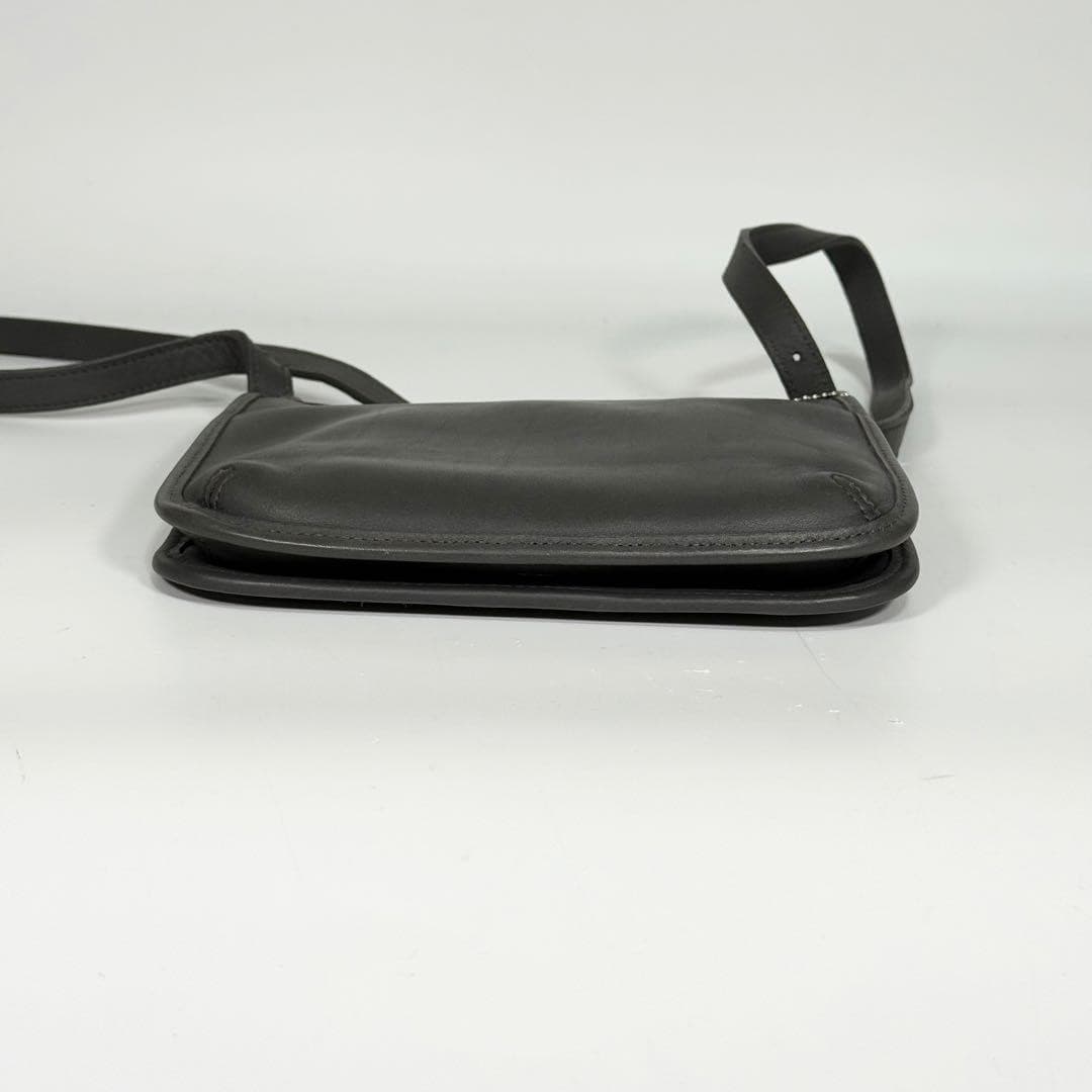 COACH 9142 Vintage Shoulder Bag Flaplock Leather Black Silver Hardware Japan thumbnail 5