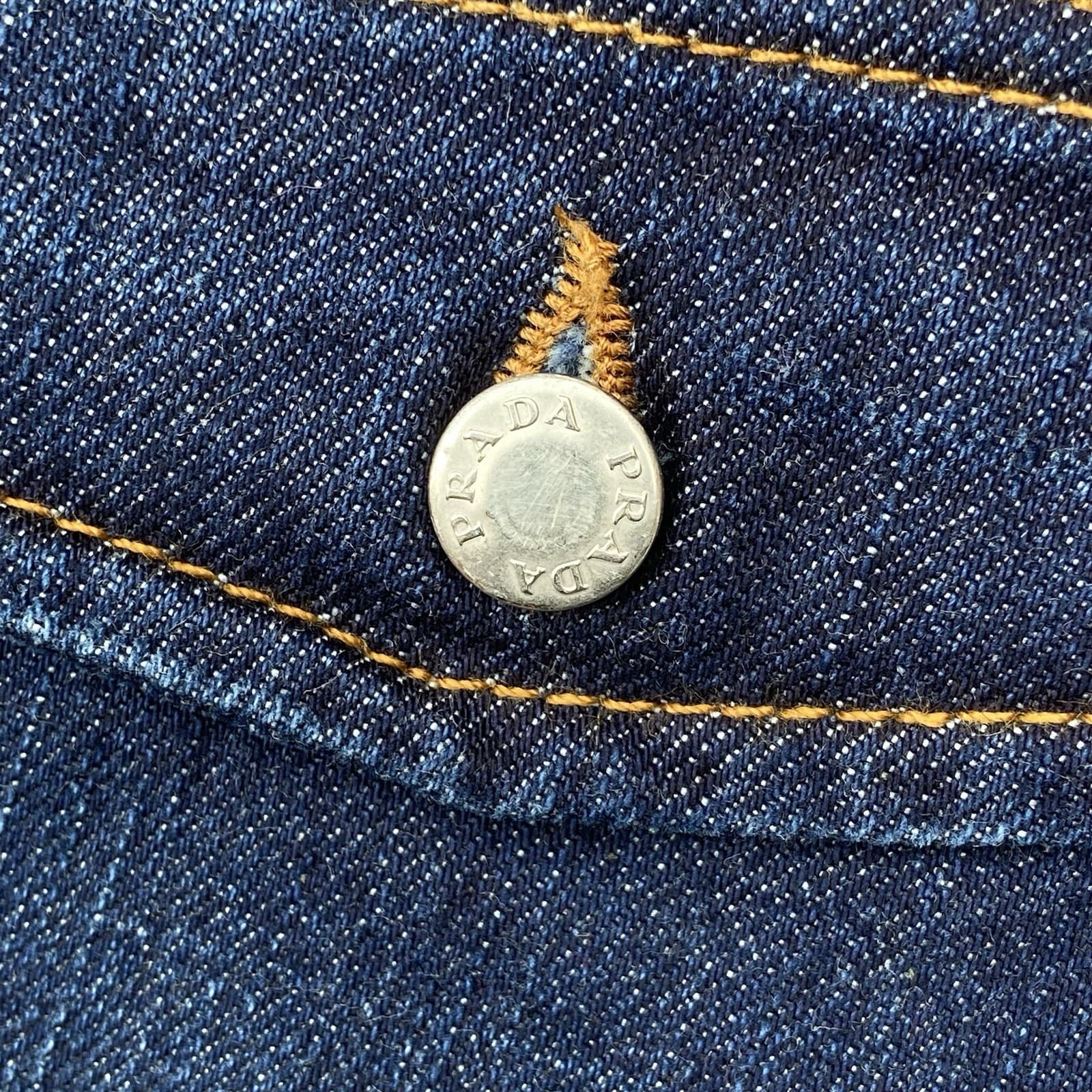 Vintage Prada Jeans Women’s Size 30 Straight Pedal Pusher Calf Zip Cropped Italy thumbnail 8