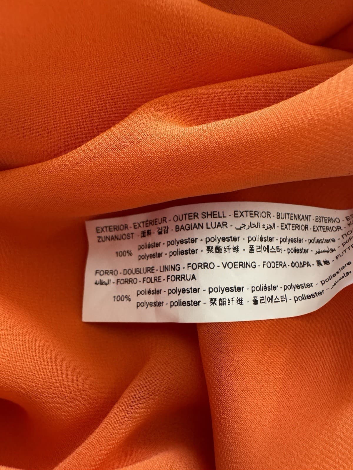 NWT Zara Women's Satin Effect Draped Mini Dress Orange Size XL Bodycon thumbnail 8