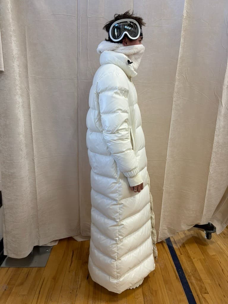 Moncler White Hanoverian Down Coat - Unreleased, from Jan 31 Aspen Fashion Show thumbnail 3