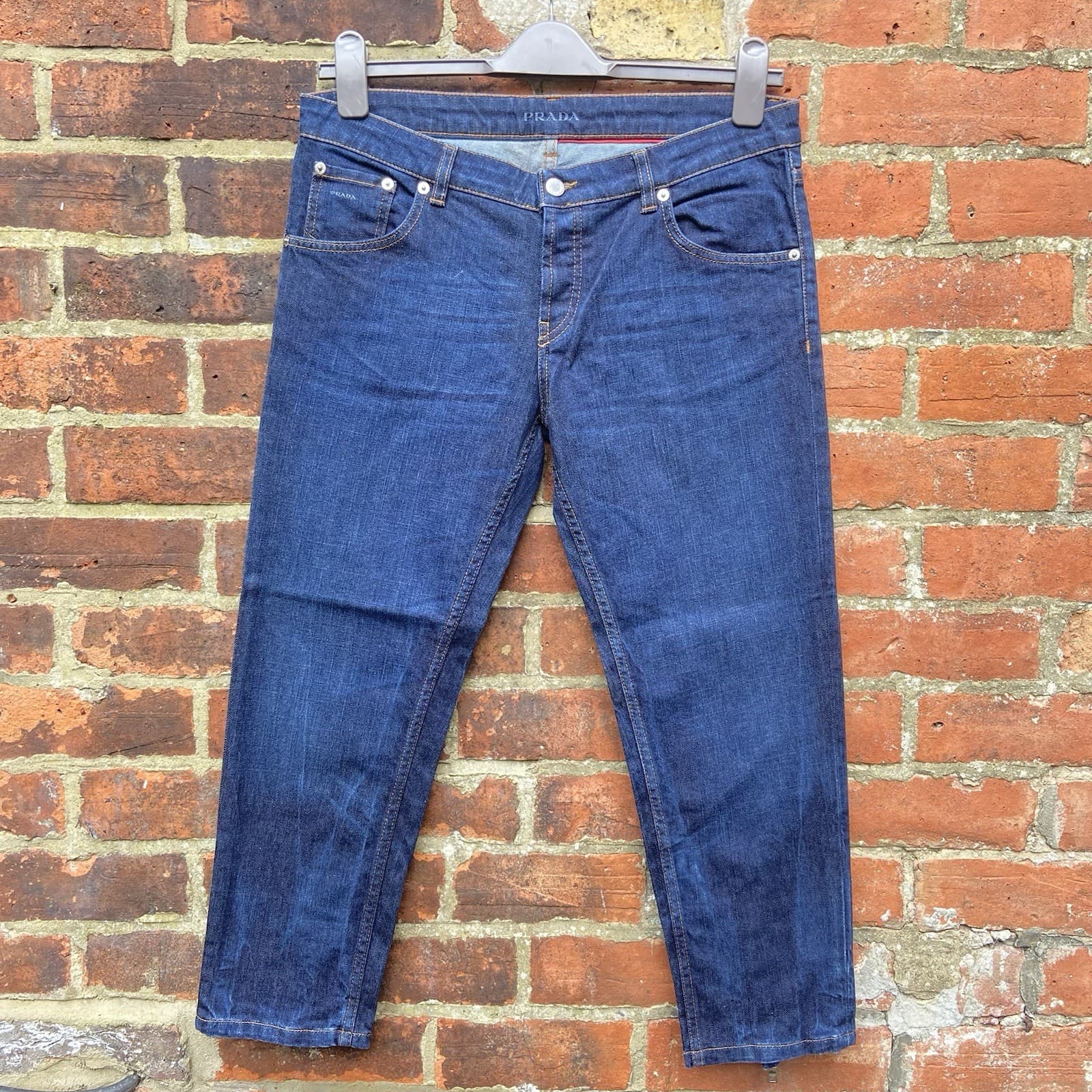 Vintage Prada Jeans Women’s Size 30 Straight Pedal Pusher Calf Zip Cropped Italy thumbnail 5