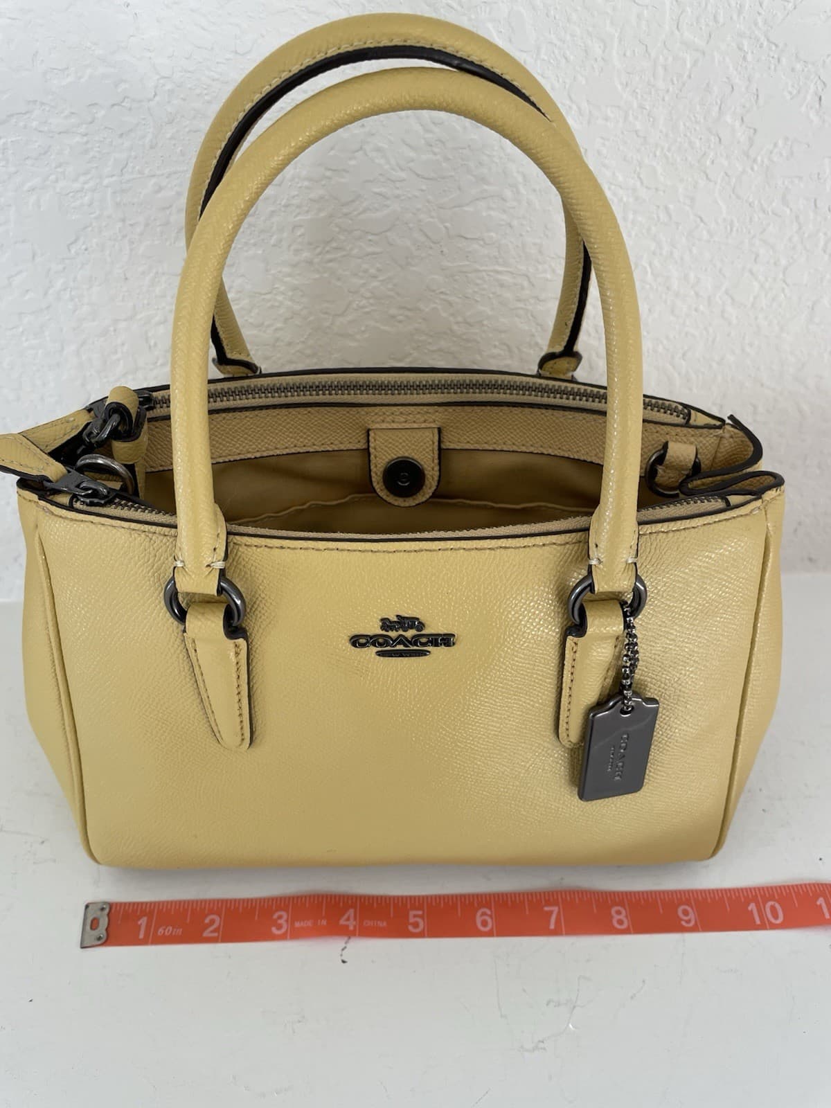 Coach Mini Surrey Carryall Crossbody in Viridian Green With Matching Wallet Coin thumbnail 11