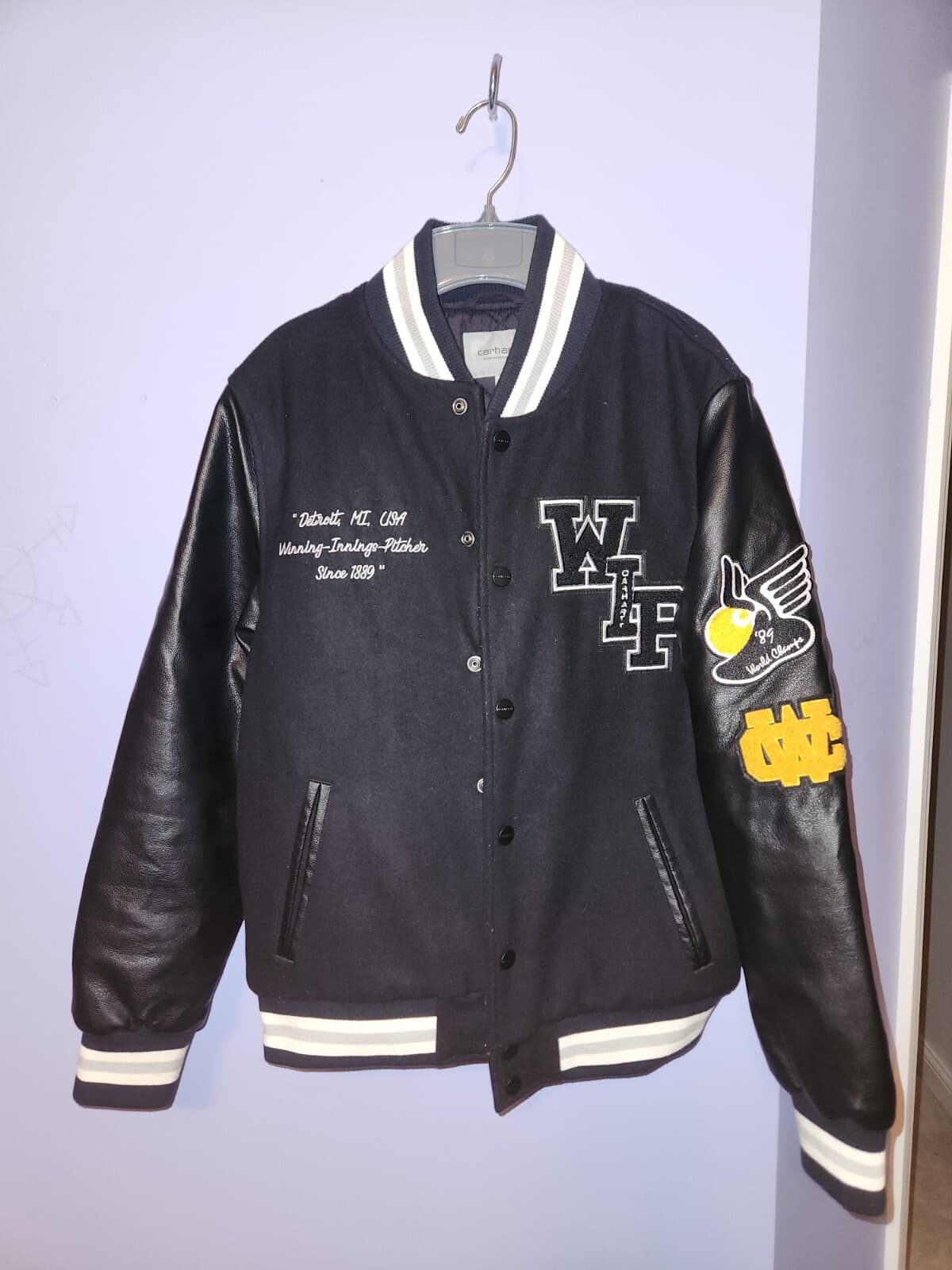 NWOT Carhartt Work In Progress WIP Varsity Snap Button Jacket - Men's Small