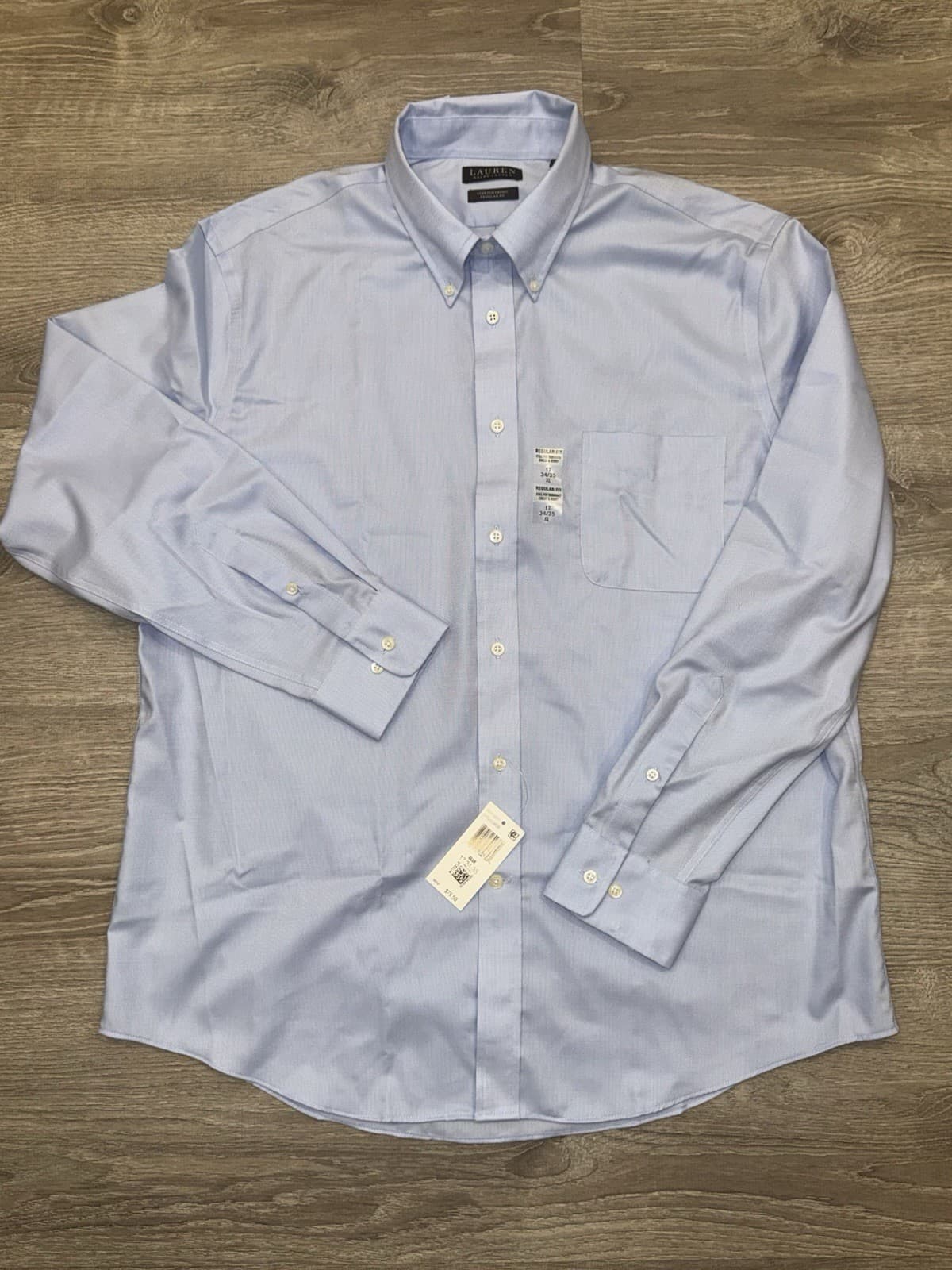 Lauren Ralph Lauren Men’s Dress Blue Dress Shirt 17 34/45 NWT