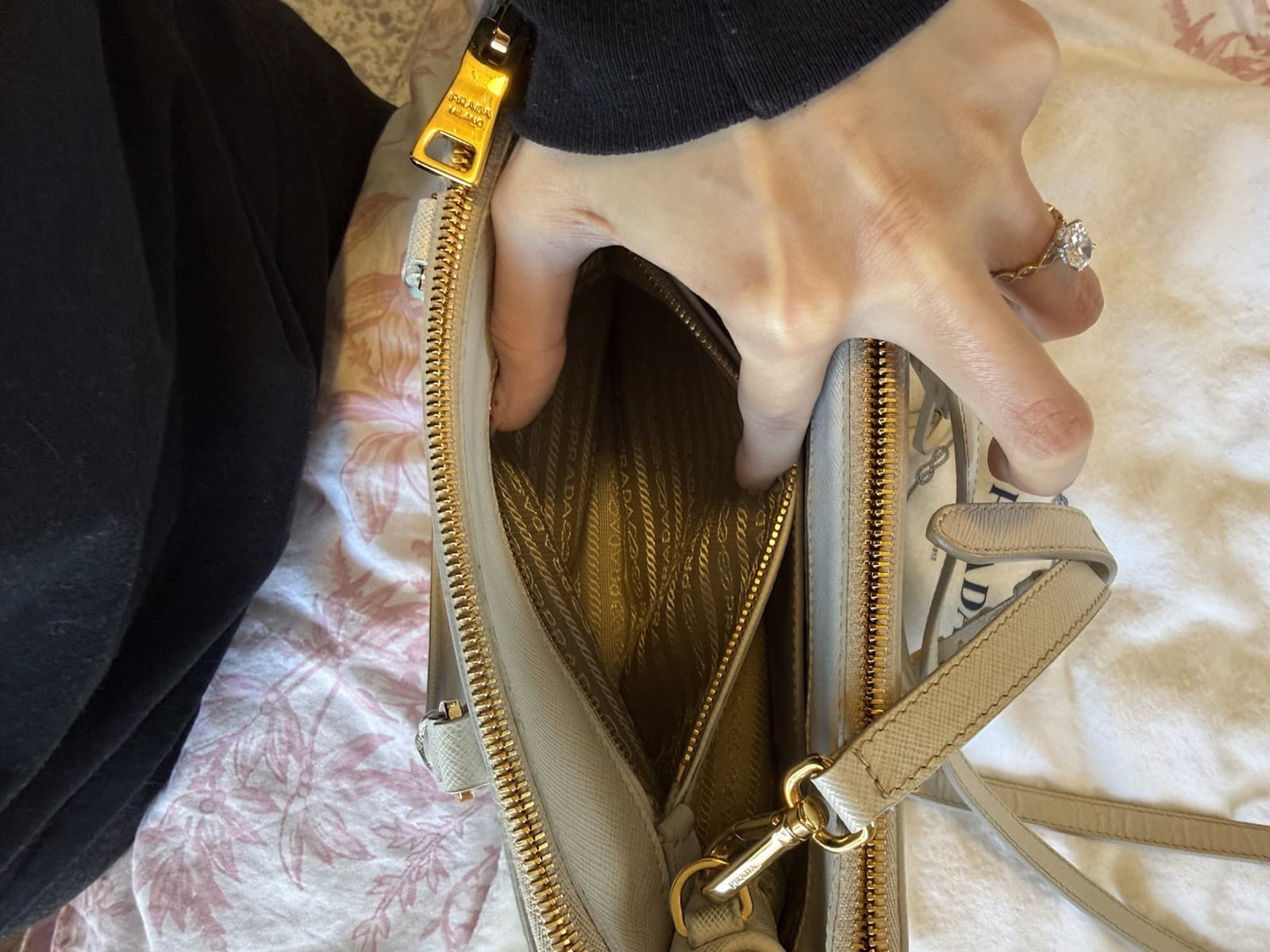 Prada Galleria bag in Saffiano with gold hardware thumbnail 13