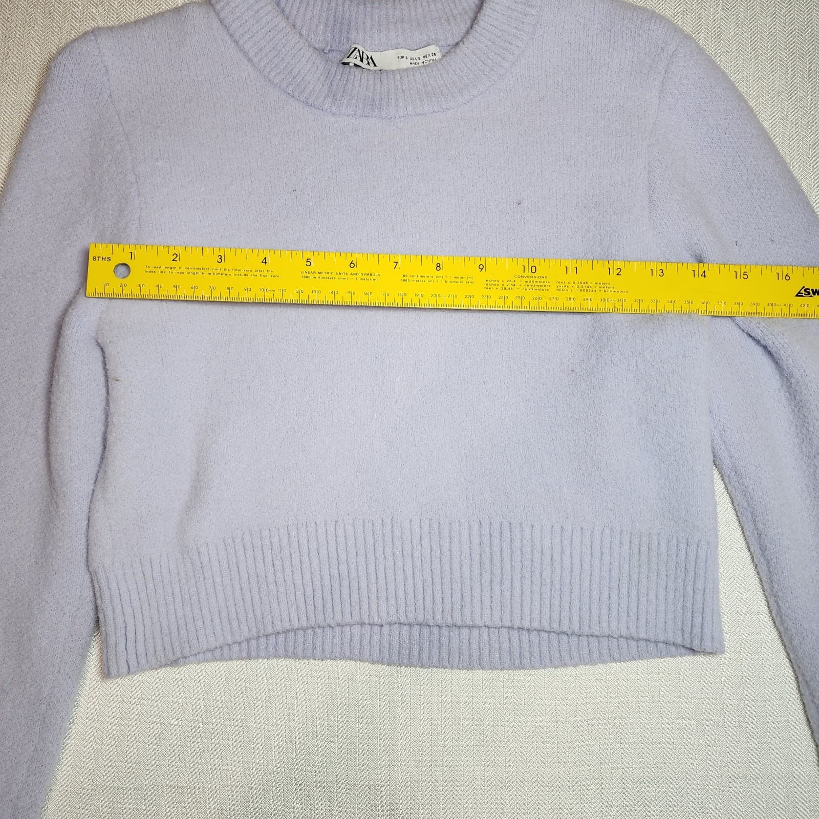 WOMENSLight Purple Zara Sweater Super Soft Cozy Cropped Pullover Size S Lavender thumbnail 2
