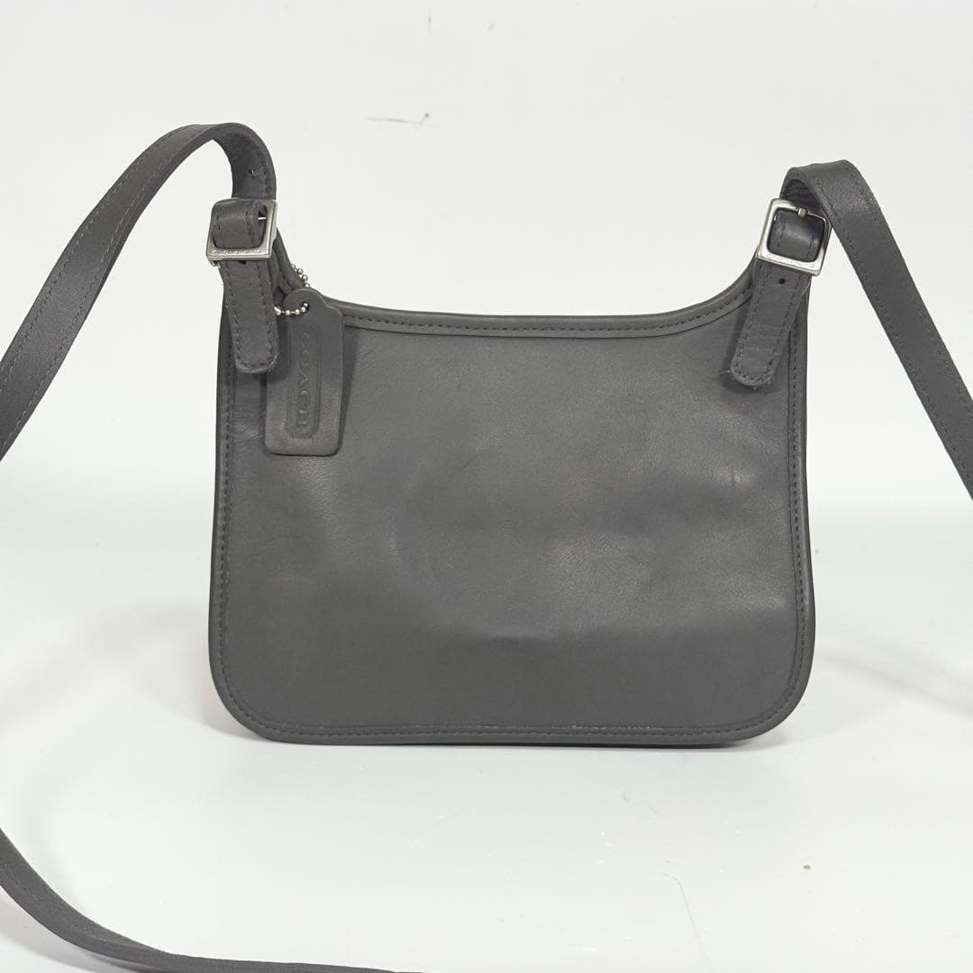 COACH 9142 Vintage Shoulder Bag Flaplock Leather Black Silver Hardware Japan thumbnail 2