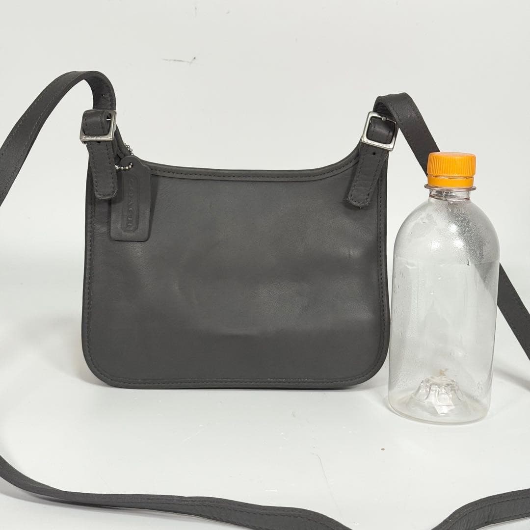 COACH 9142 Vintage Shoulder Bag Flaplock Leather Black Silver Hardware Japan thumbnail 20