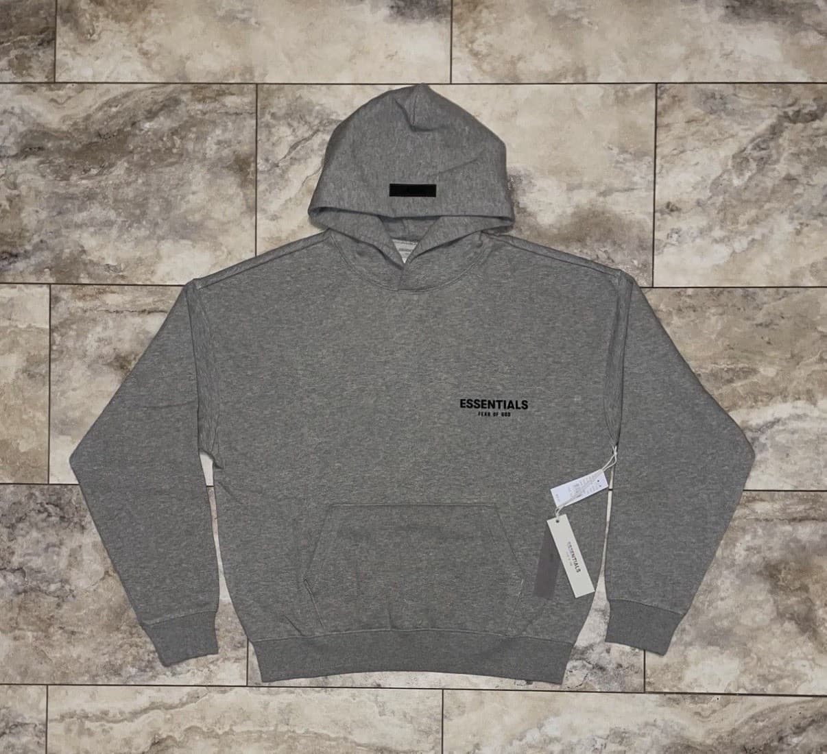 NEW Fear of God Essentials Hoodie Dark Oatmeal Size M