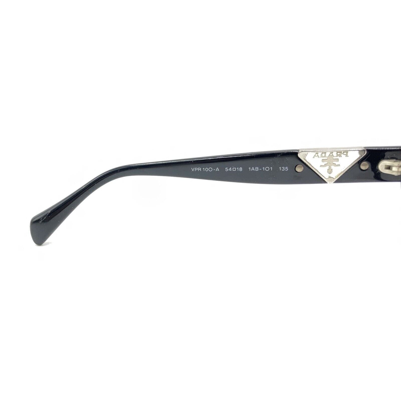 Prada VPR 10O-A 1AB-1O1 Black Rectangle Eyeglasses Frames 54-18 135 Italy thumbnail 10