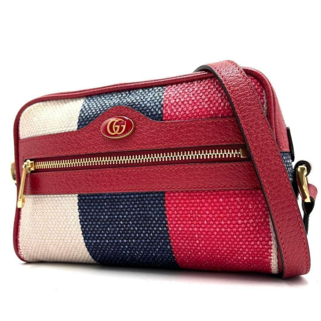GUCCI Shoulder Bag Multicolor Leather Jacquard Ophidia Women From Japan