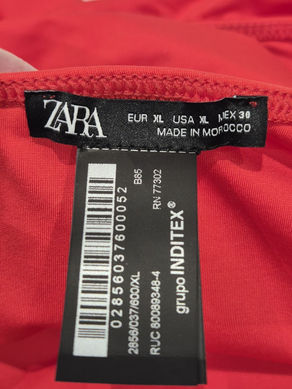 Zara Swimsuit Red One Shoulder Rushed Side Open Middle& Back Uk Large Bnwt thumbnail 6