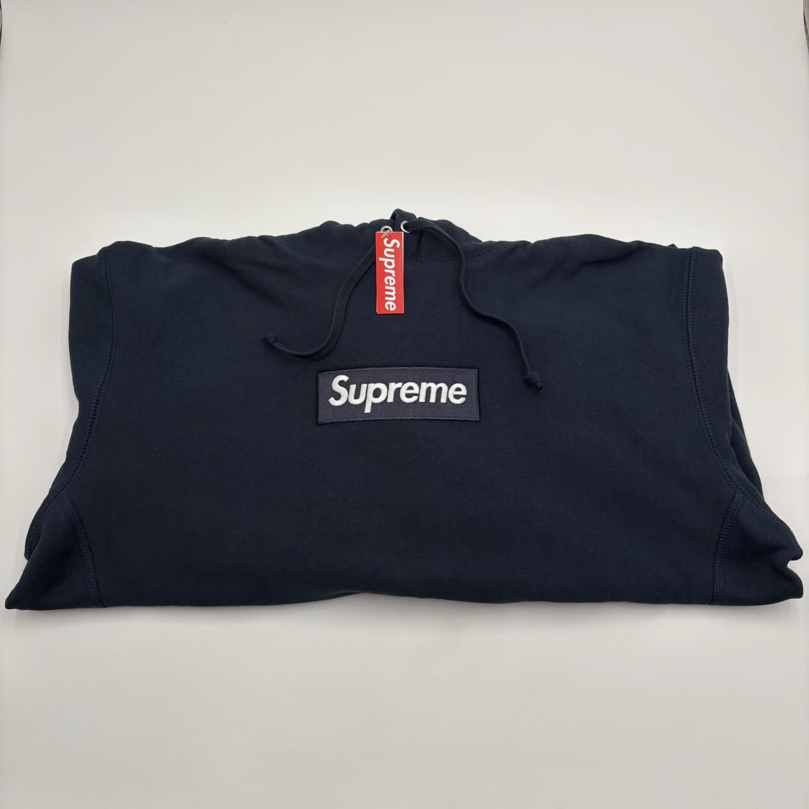 Supreme Box Logo Hooded Sweatshirt Navy Size Small Men’s FW25 IN HAND