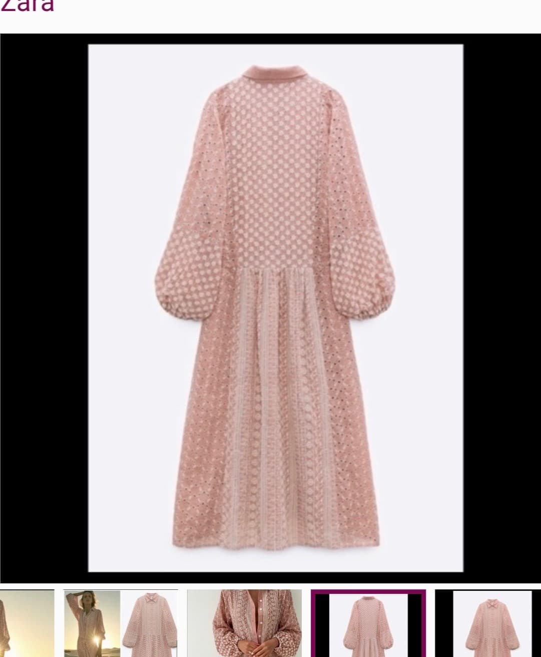 Zara Women's Floral Embroidered Maxi Dress  size large Boho Hippie Summer thumbnail 11