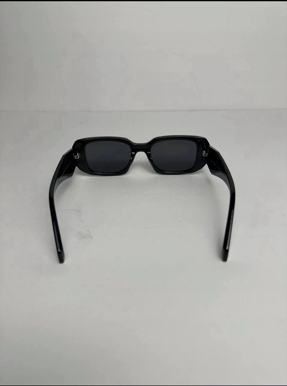 PRADA MILANO Men's Square Sunglasses Black Plastic Frame & Lens Designer thumbnail 3
