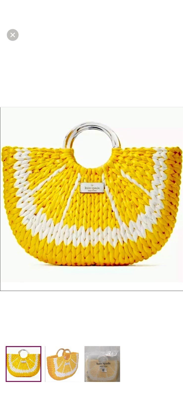 Kate Spade Picnic Perfect Lemon Tote Bag Limited Edition. NEW Factory Sealed