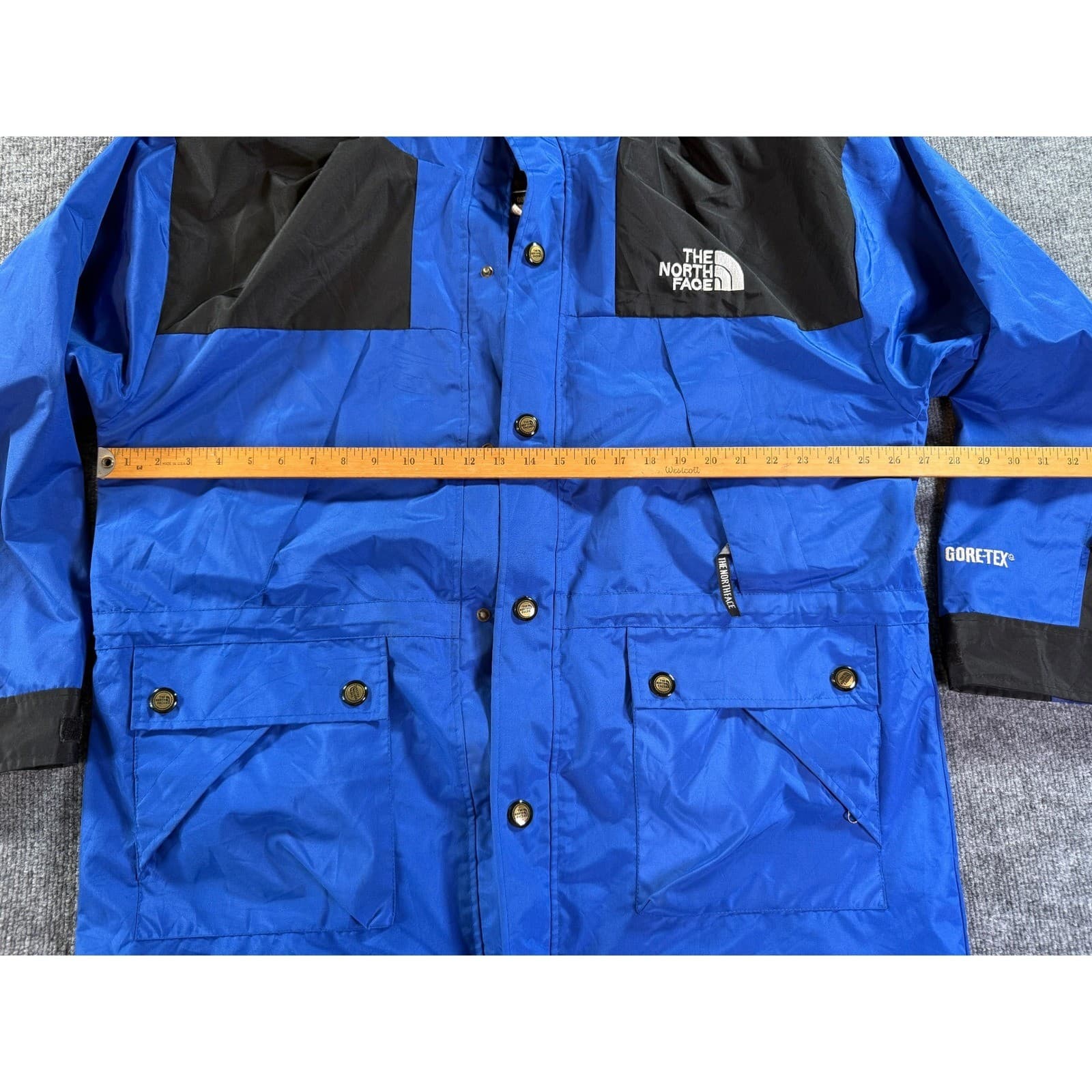 Vintage The North Face Mountain Light Gore-Tex Jacket Mens XL Blue Black Logo thumbnail 12