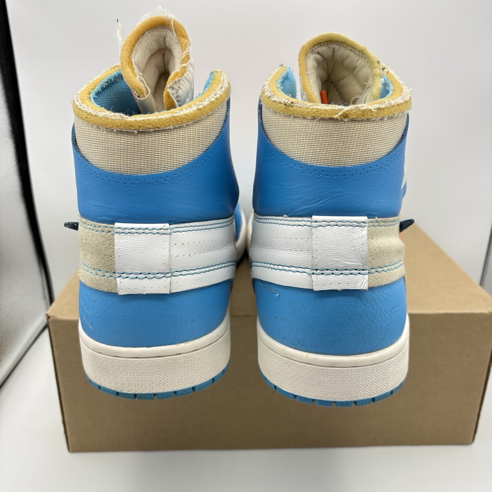 Nike Off White Air Jordan 1 High AQ0818-148 UNC North Carolina University Sz 14 thumbnail 6