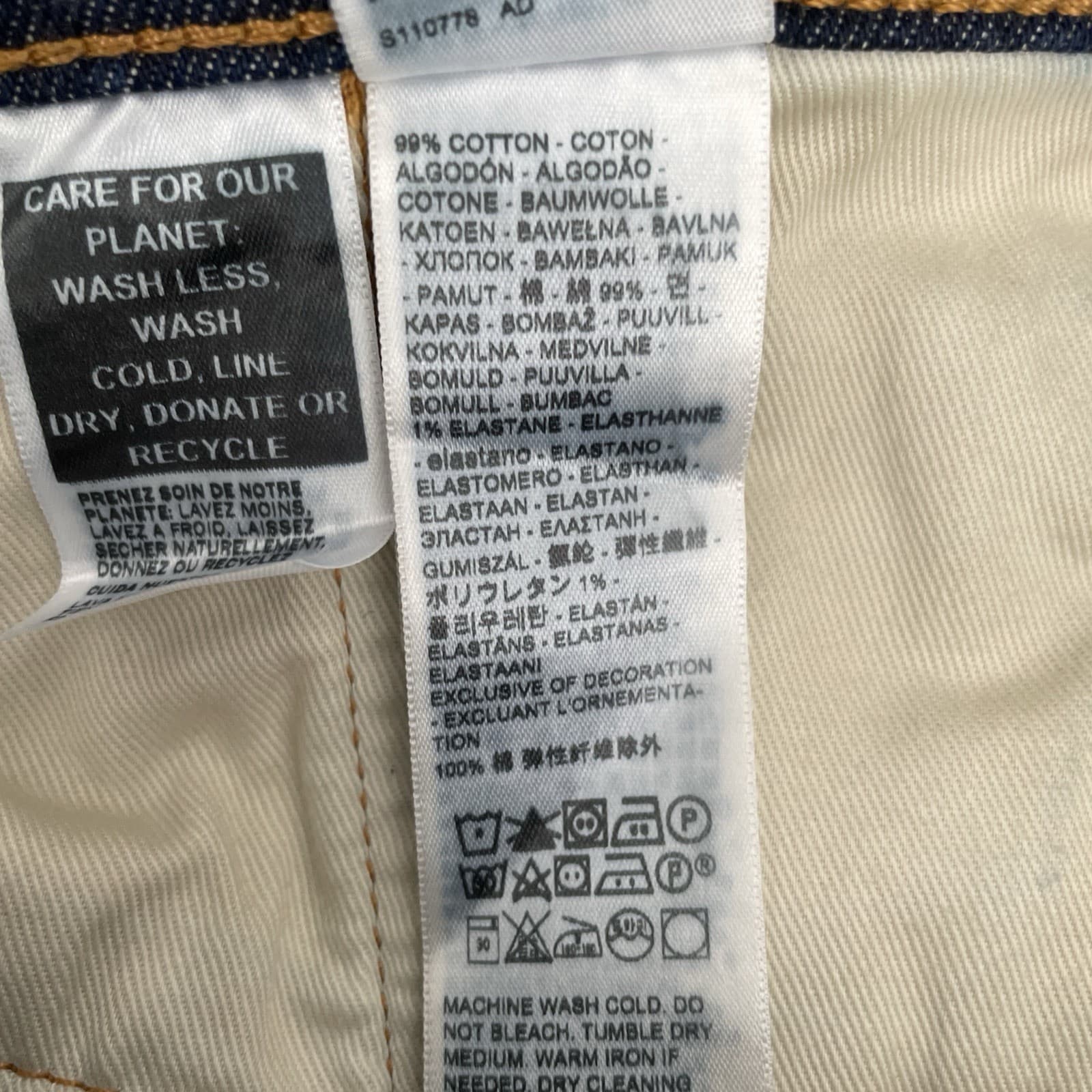 Levi's 511 Big E Slim Premium Selvedge Denim Blue Stretch Jeans Mens Size 32x30 thumbnail 11