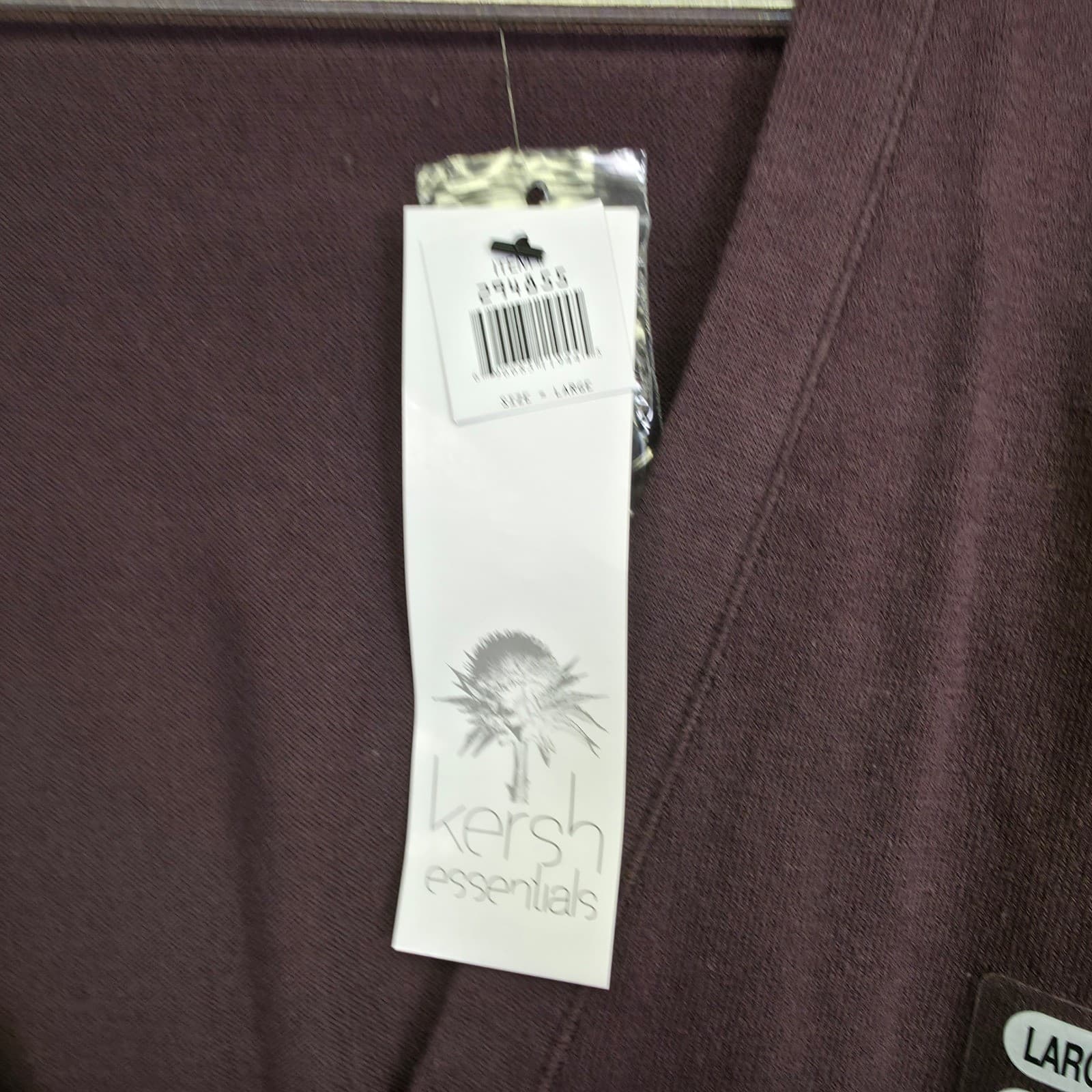 NEW Kersh Essentials Cardigan Womens L Brown Y2K Fitted Button Front Academia thumbnail 10