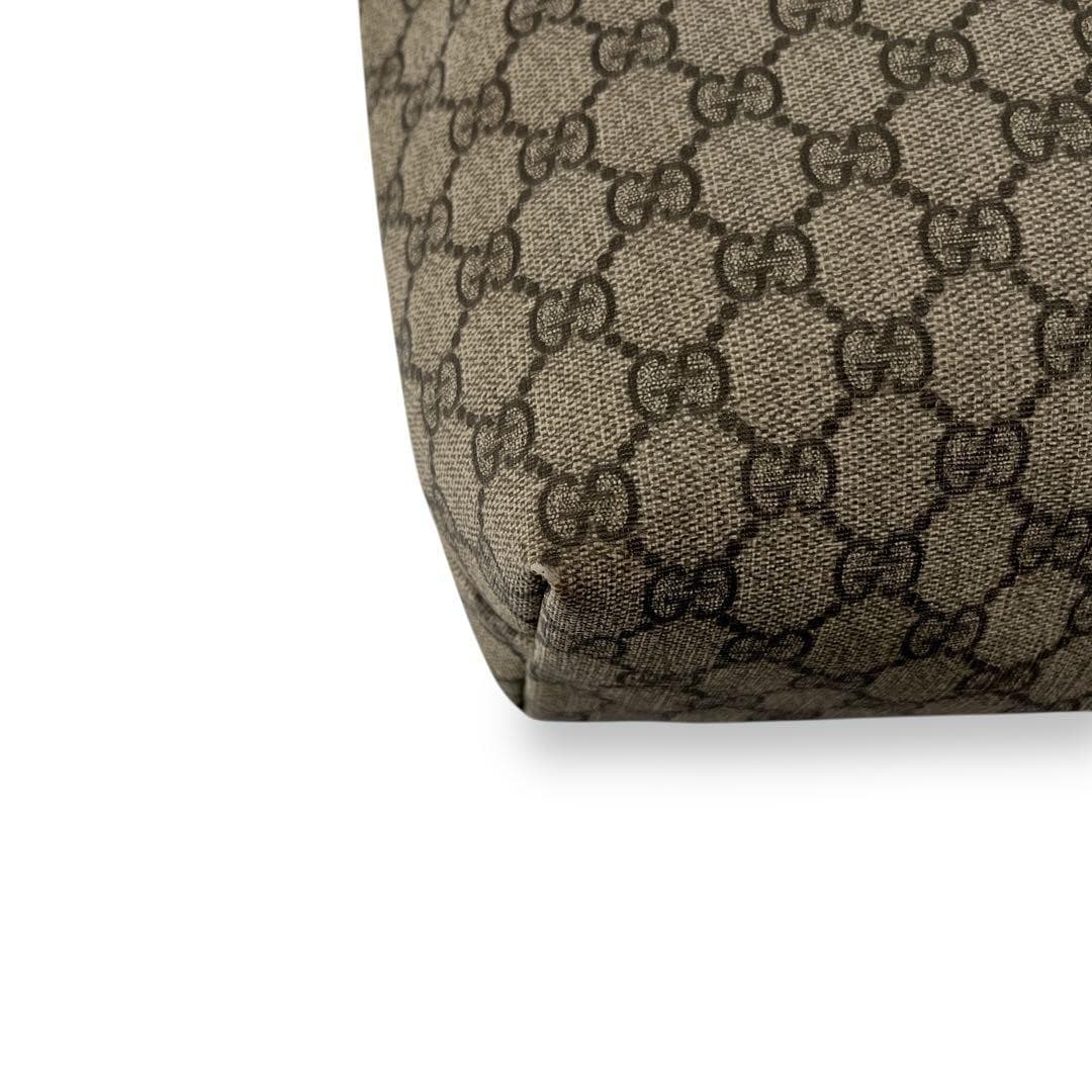 GUCCI 492174 GG Supreme Tote Bag Beige PVC Leather Logo Made in Italy thumbnail 6