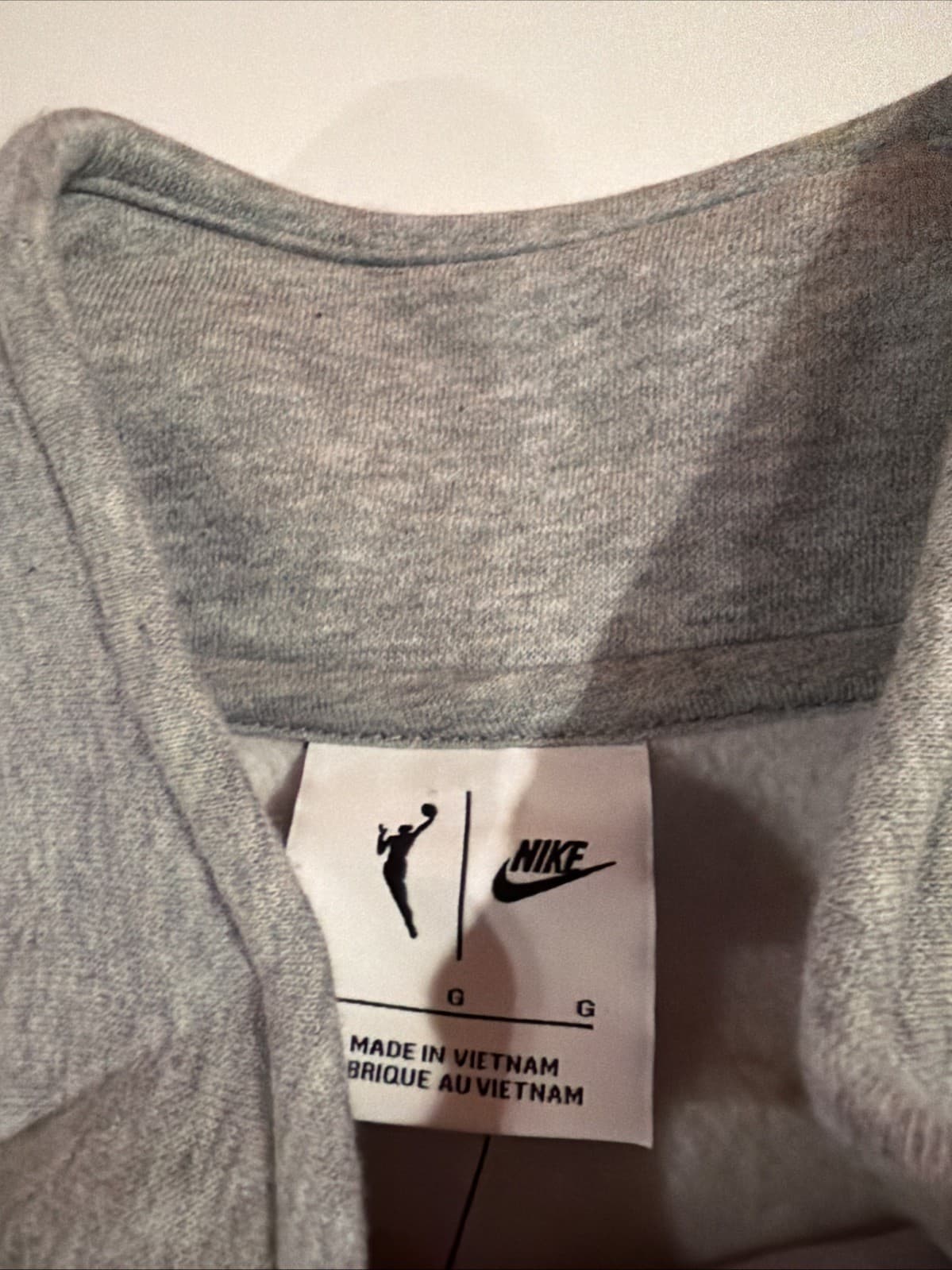 Nike WNBA Chicago Sky Club Men's Half-Zip Top Sz L II0554 Grey NWT Cotton Blend thumbnail 7