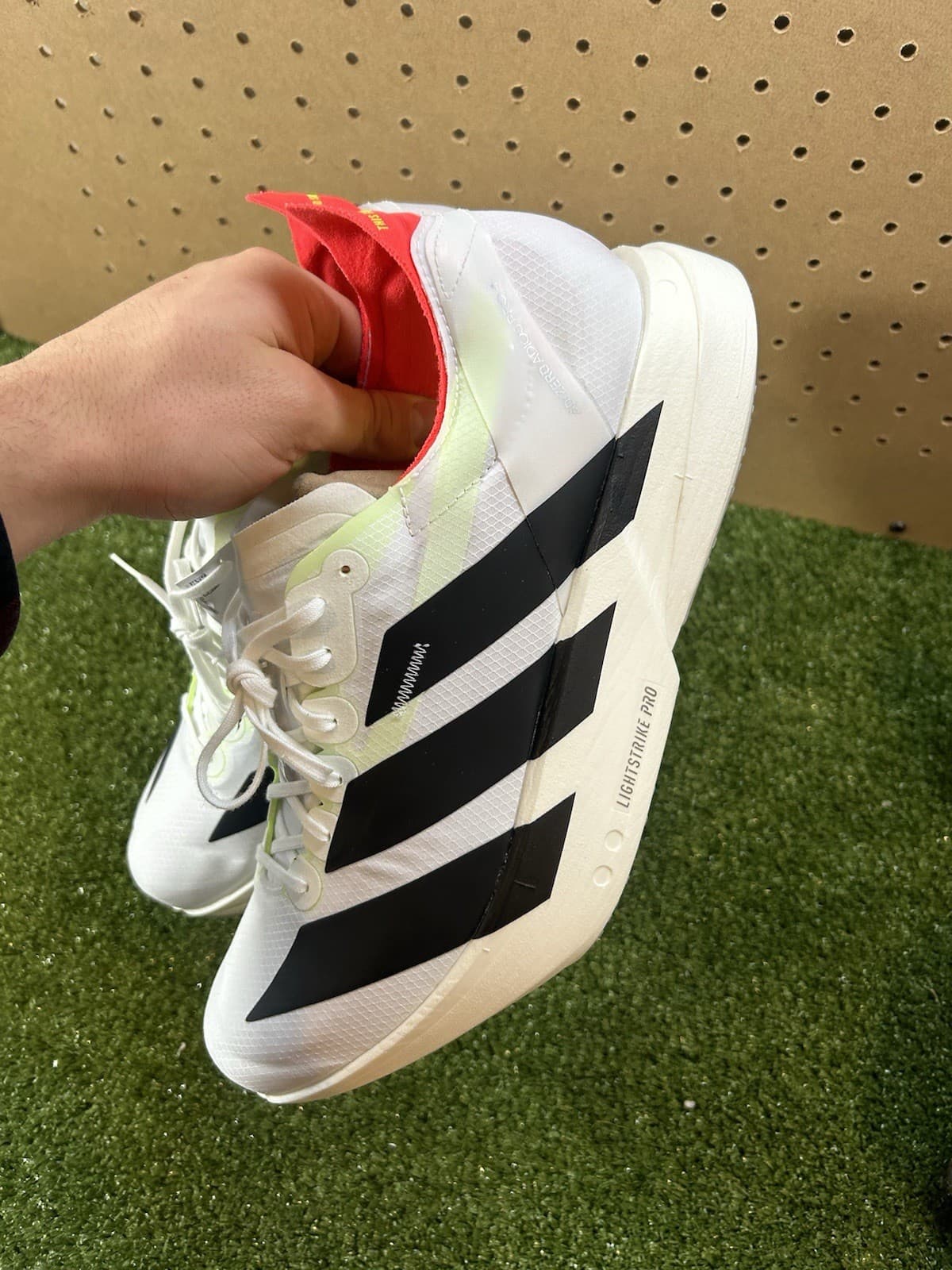 Size 12 - adidas Adizero Adios Pro 4 Men’s Road Running Shoes White Black Red thumbnail 4