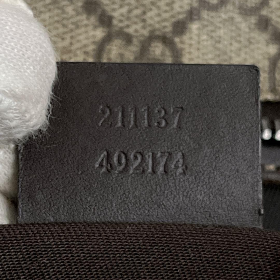 GUCCI 492174 GG Supreme Tote Bag Beige PVC Leather Logo Made in Italy thumbnail 15