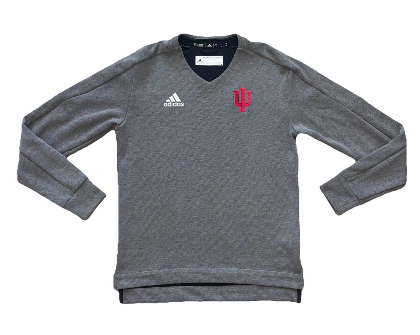 Adidas- Indiana Hoosiers IU Sweatshirt Crewneck Mens Small (S) Gray