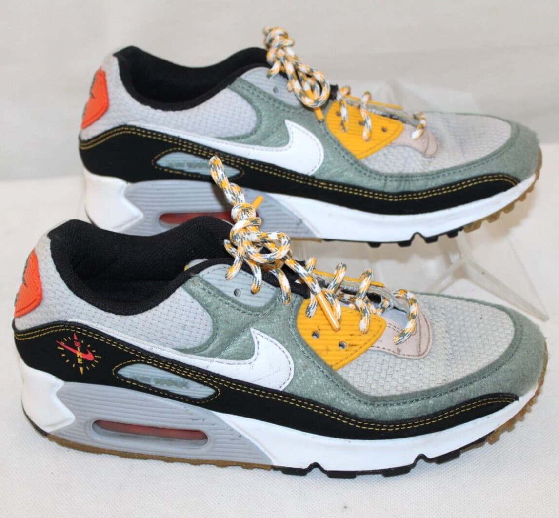 Nike Air Max 90 Mens 8.5 Fresh Perspective Spiral Sage Sneakers Casual Shoes