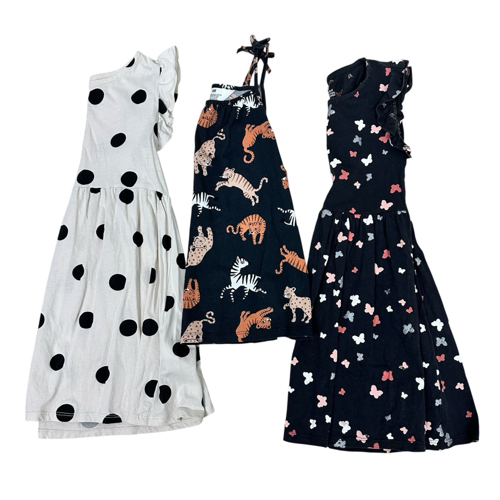 H&M Lot Girls Size 6-7 Dress And Tunic Summer Bundle 3 Items