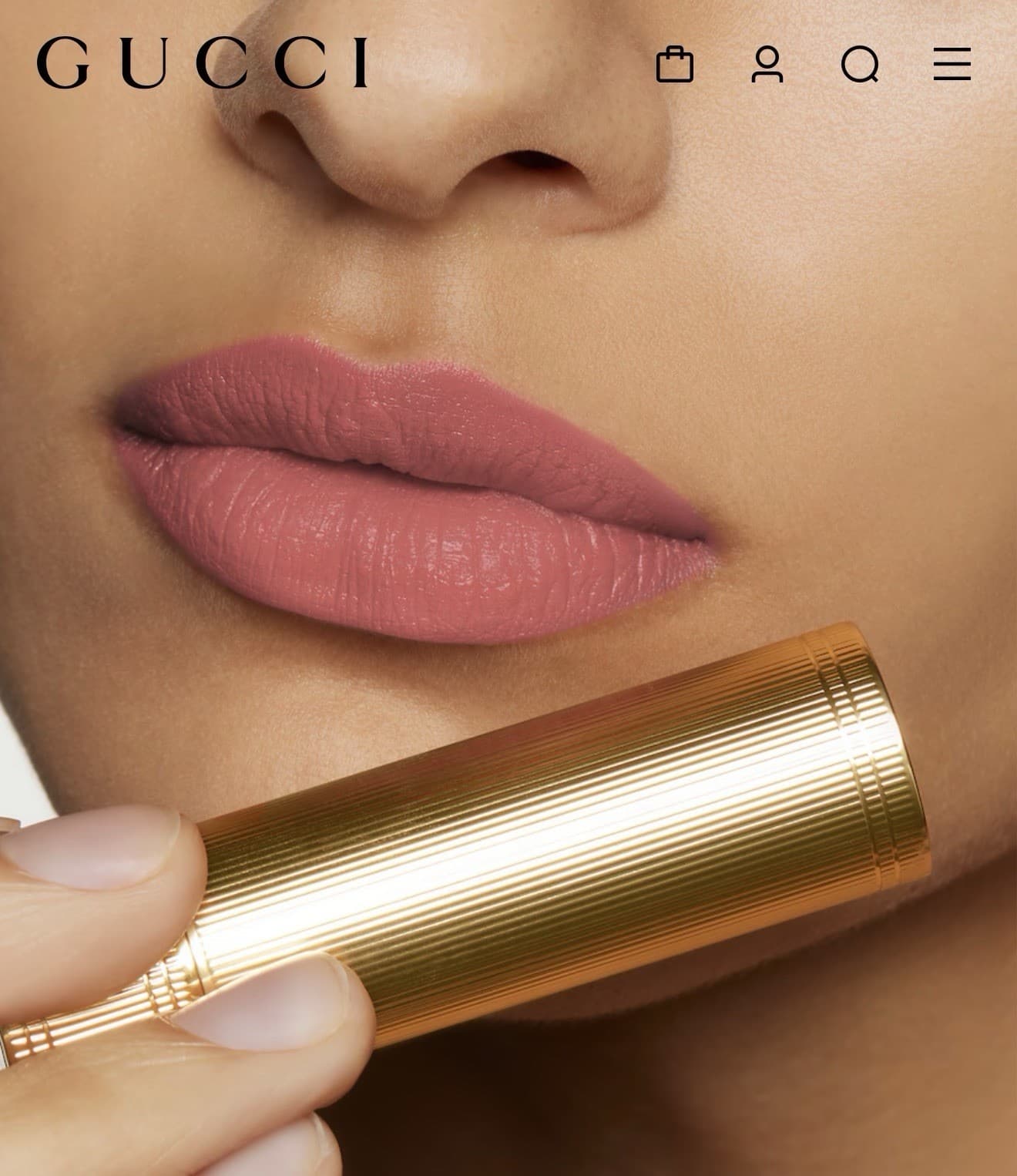 NEW Gucci 201 The Painted Veil Rouge à Lèvres Mat Lipstick – Pink Nude Matte