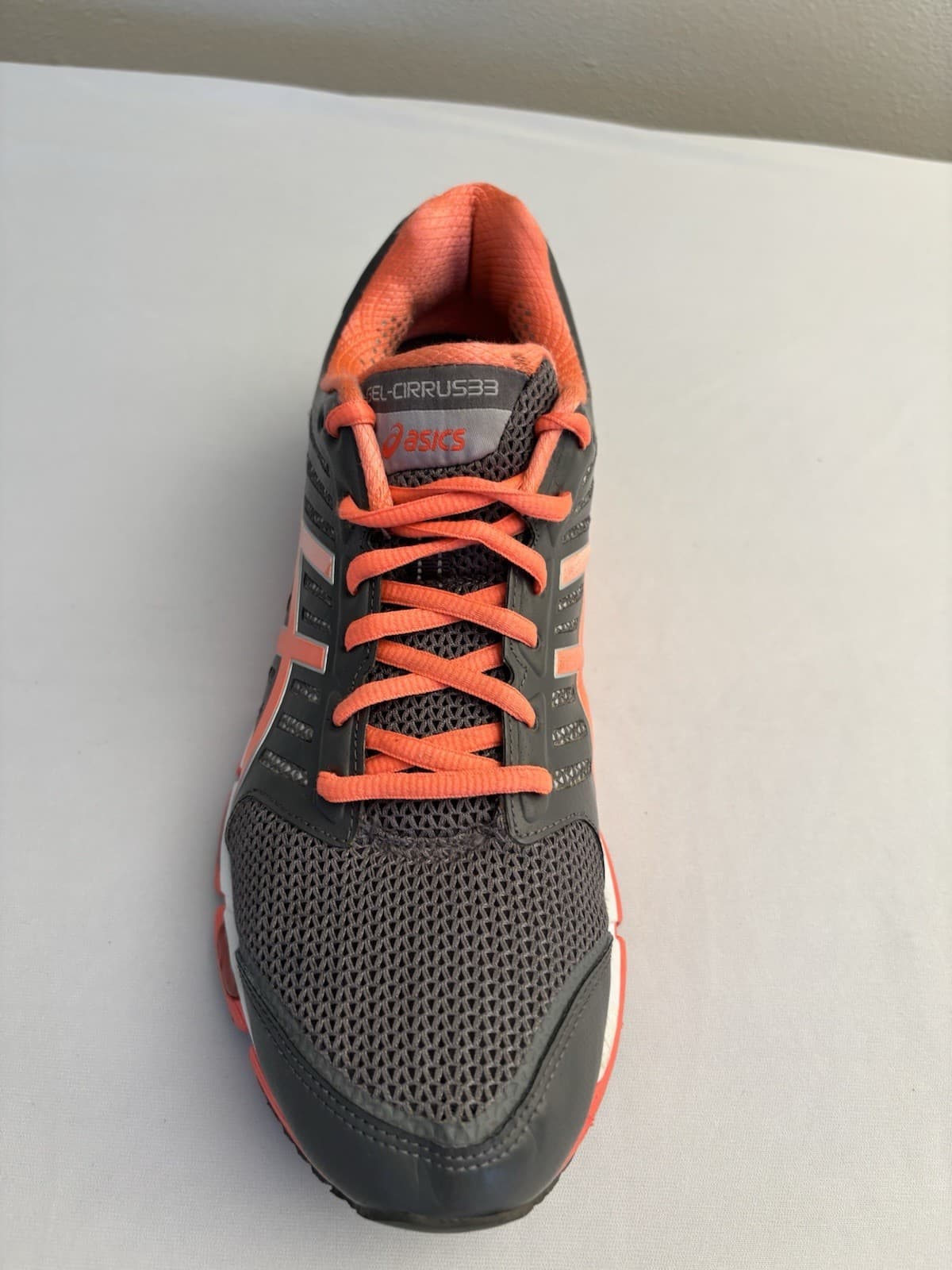 ASICS GEL-Cirrus33 Men's Gray Orange Mesh Lace Up Running Sneakers Low Top thumbnail 4