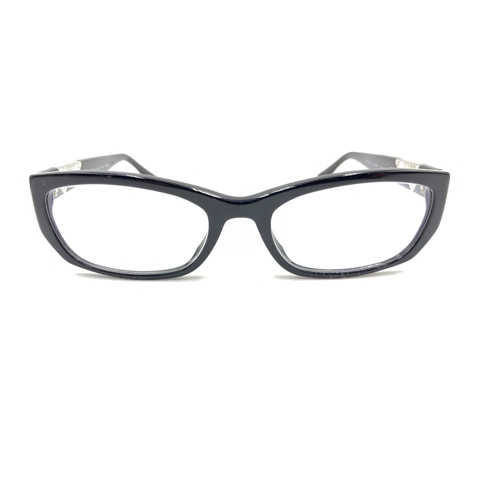 Prada VPR 10O-A 1AB-1O1 Black Rectangle Eyeglasses Frames 54-18 135 Italy thumbnail 6
